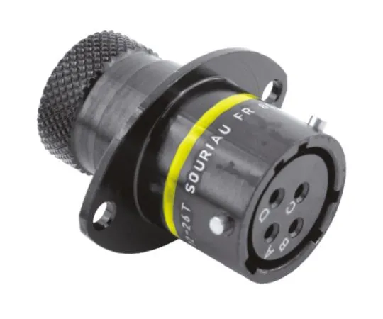 64-0547-53　Souriau 8STA Series Panel Mount Connector, 4 contacts Socket　8STA01204SA