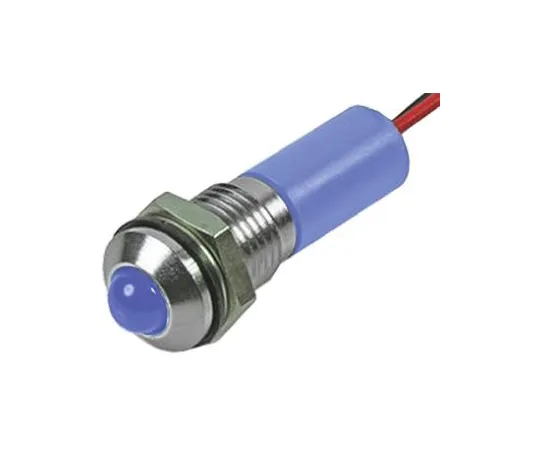 64-0410-05　RS PRO Blue Indicator, 2 V dc, 6mm Mounting Hole Size, Lead Wires Termination, IP67　722-7687