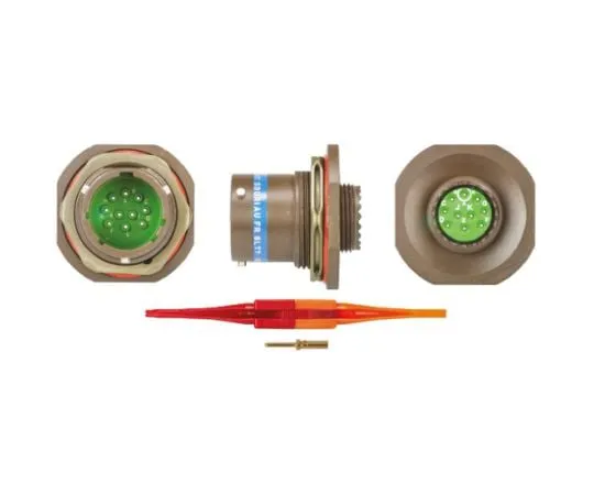 64-0572-99　Souriau 8LT Series, 10 Way Panel Mount MIL Spec Circular Connector Receptacle, Pin Contacts,Shell Size 13, Bayonet　8LT713B98PN