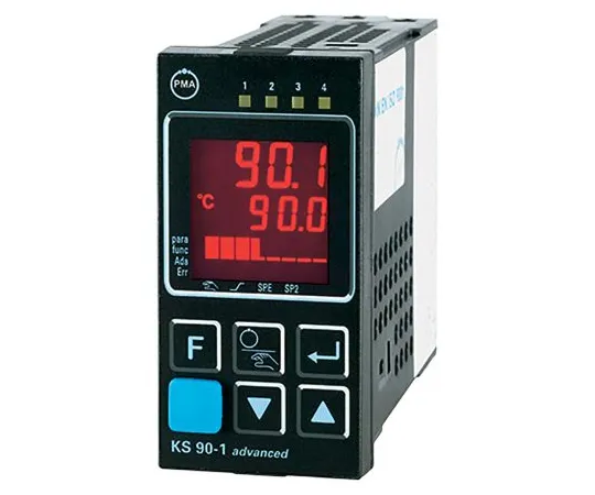 64-0450-39　P.M.A KS90 PID Temperature Controller, 96 x 48 (1/8 DIN)mm, 2 Output Relay, 18 → 30 V dc, 24 V ac Supply Voltage　KS90-115-0000D-000