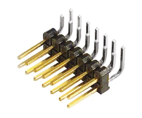 64-0590-70　Samtec TSW, 14 Way, 2 Row, Right Angle Pin Header　TSW-107-08-L-D-RA