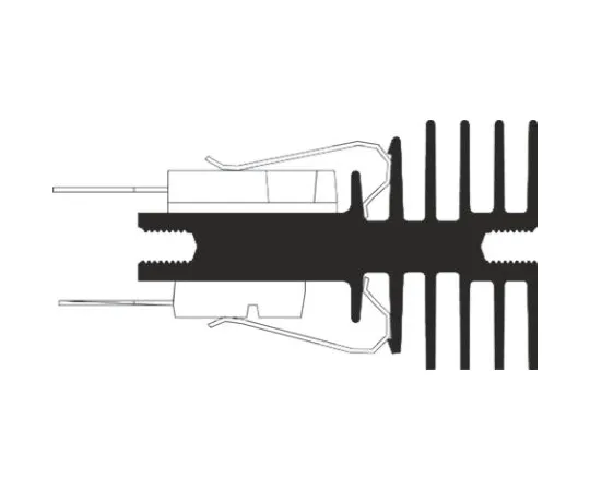 64-0350-73　Heatsink, 6.49K/W, 50 x 30 x 47.2mm, Clip　0S507/50/B