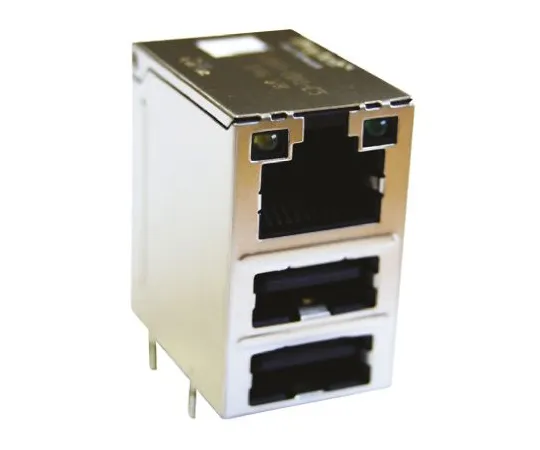 64-0477-16　Bel-Stewart MagJack Series, Female RJ45 Modular Jack　C893-1DX1-E5
