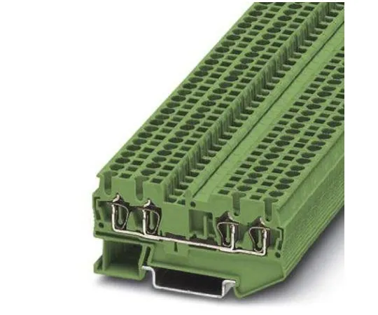 64-0636-77　Phoenix Contact, ST 2.5-QUATTRO GN Series , 800 V Terminal Block, Spring Cage Termination　3037465