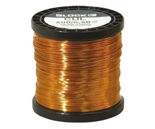 64-0640-19　Block Single Core 0.63mm diameter Copper Wire, 140m Long　CUL 500/0,63
