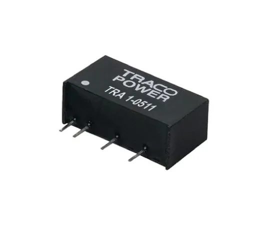 64-0440-98　TRACOPOWER TRA 1 1W Isolated DC-DC Converter Through Hole, Voltage in 4.5 → 5.5 V dc, Voltage out 9V dc　TRA 1-0519