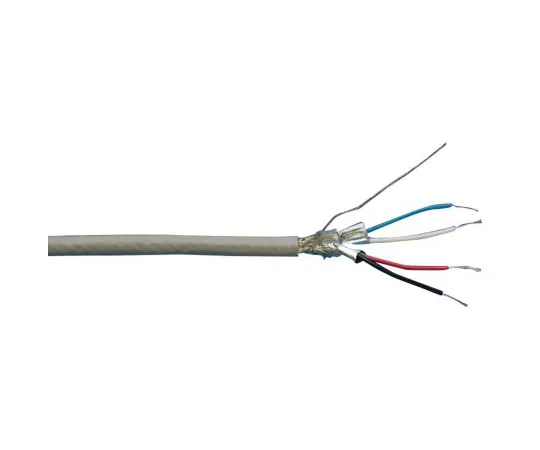 64-0505-29　Alpha Wire 4 Core Foil and Braid Industrial Cable, 0.2 mm²(CE, CSA, UL) Grey 30m Reel, Alpha Essentials Series　6452 SL005