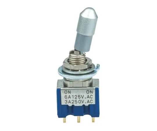 64-0558-79　Copal Electronics Toggle Switch Latch Single Pole Double Throw (SPDT) Panel Mount 25 mA　8E1011C-Z
