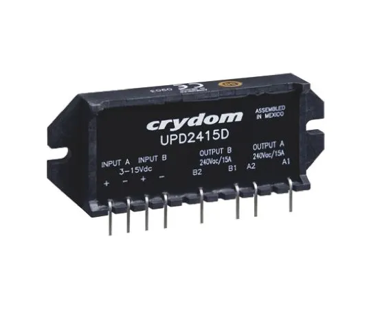 64-0351-91　Sensata / Crydom 15 A rms Solid State Relay, Zero Cross, PCB Mount, SCR, 280 V rms Maximum Load　UPD2415D