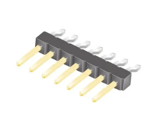 64-0582-33　Samtec TSM, 7 Way, 1 Row, Right Angle Pin Header　TSM-107-02-L-SH