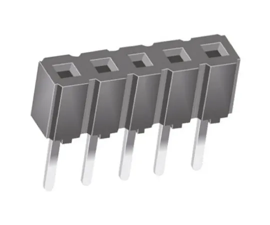 64-0589-95　Samtec CES Series 2.54mm Pitch 4 Way 1 Row Straight PCB Socket, Through Hole, Through Hole Termination　CES-104-01-T-S