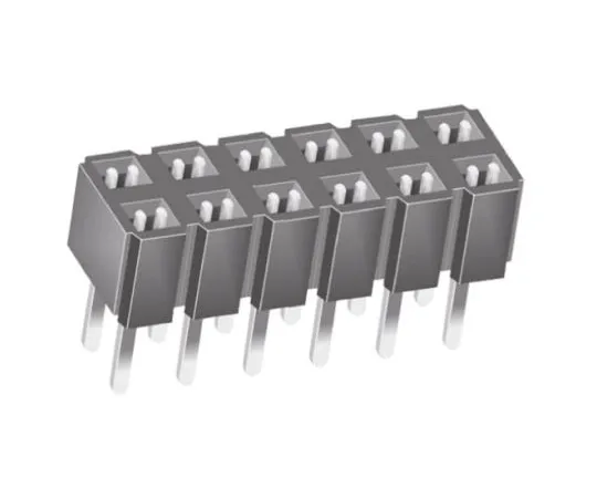 64-0589-93　Samtec CES Series 2.54mm Pitch 12 Way 2 Row Straight PCB Socket, Through Hole, Through Hole Termination　CES-106-01-T-D