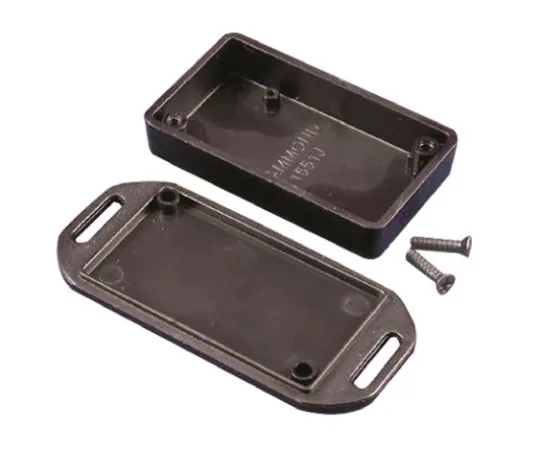 64-0623-79　Hammond 1551, ABS Enclosure, IP54, Flanged, 60 x 35 x 15mm　1551JFLBK