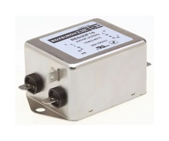 64-1323-02　Roxburgh EMC RES30 Series 16A 250 V ac DC → 400Hz Chassis Mount RFI Filter, with Fast-On Terminals　RES30F16