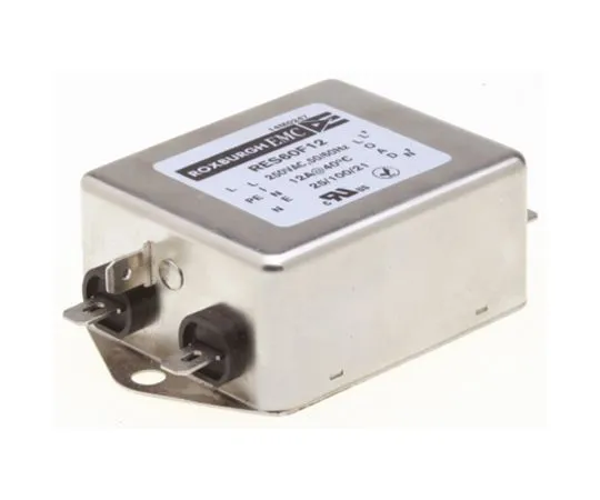 64-1323-06　Roxburgh EMC RES60 Series 12A 250 V ac DC → 400Hz Chassis Mount RFI Filter, with Fast-On Terminals, Single Phase　RES60F12