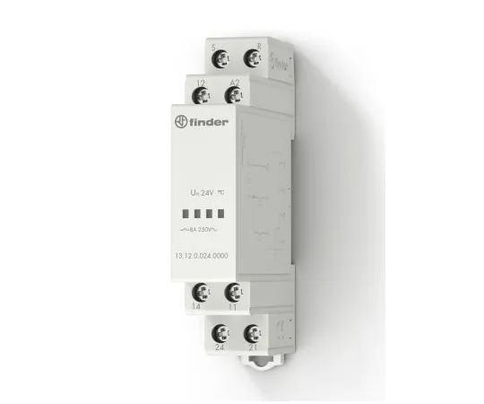 64-1284-72　Finder13 Series SPDT Non-Latching Relay DIN Rail, 24V ac/dc Coil, 8A　13.12.0.024.0000