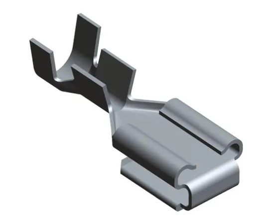 64-1276-77　TE Connectivity FASTON 0.25 Series Crimp Piggyback Terminal, 6.35 x 0.851mm, 0.8mm² to 2mm², 18AWG to 14AWG　60279-2