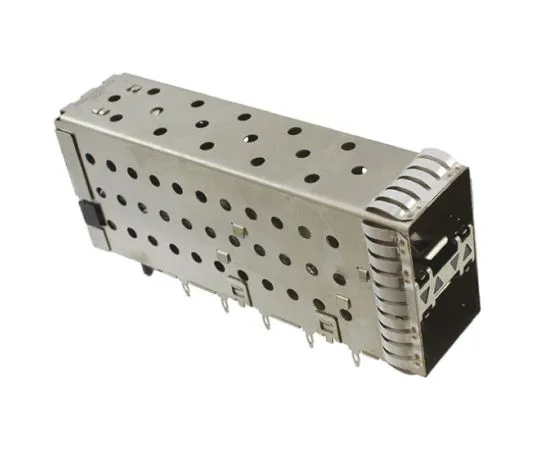 64-0680-60　TE Connectivity SFP+ Series 40 Way 2 x 1 Port Female Straight SFP+ Cage Assembly Press-In Termination With Light Pipe　2007492-5