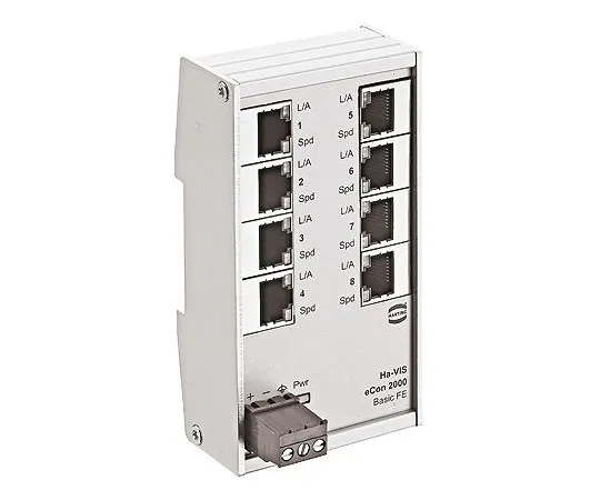64-1354-50　Harting 8 RJ45 port DIN Rail Mount Ethernet Switch, 10 Mbit/s, 100 Mbit/s　24020080000