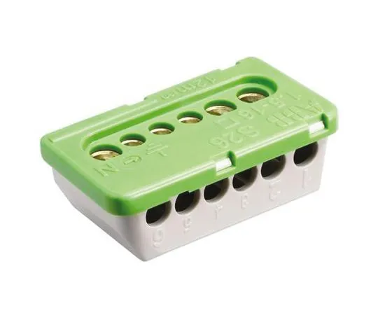 64-1339-02　Entrelec MISTRAL65 Non-F***d Terminal Block, 6 Way/Pole, Screw Terminals, 6 mm², 16 mm² Clip Mount, PE　1SPE007715F0741