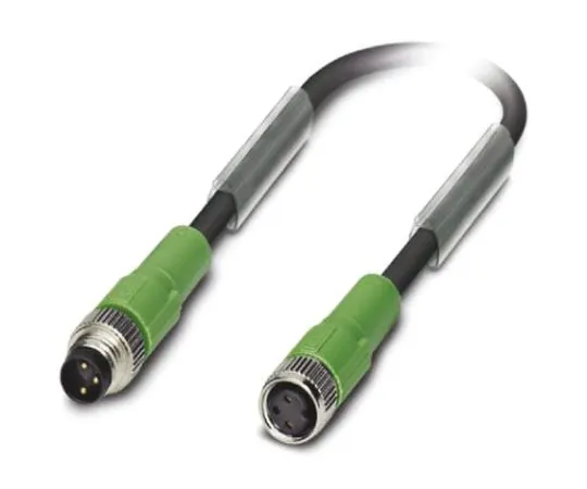 64-1299-52　Phoenix Contact, SAC-3P-M 8MS/5.0-PUR/M 8FS Series, Straight M8 to Straight M8 Cable assembly, 3 Core 5m Cable　1693319
