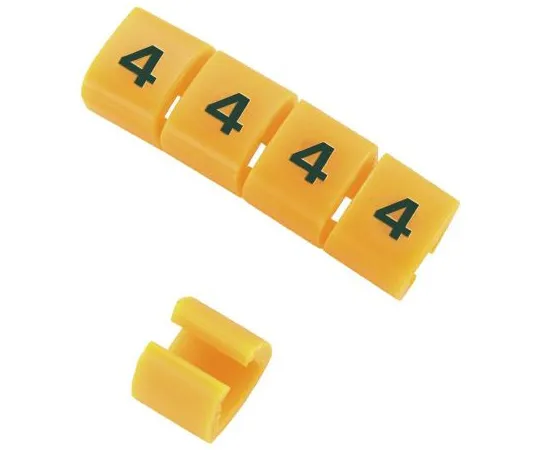 64-1347-47　RS PRO Snap On Cable Marker, Pre-printed R Black on Orange 3 → 3.4mm Dia. Range　812-1332