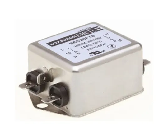 64-1322-94　Roxburgh EMC RES20 Series 16A 250 V ac DC → 400Hz Chassis Mount RFI Filter, with Fast-On Terminals, Single Phase　RES20F16