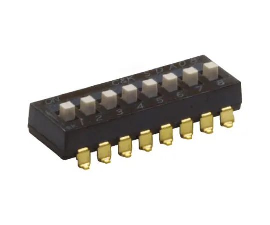 64-1260-11　8 Way Surface Mount DIP Switch SPST, Ext***ed Actuator　SDA08H1SBD