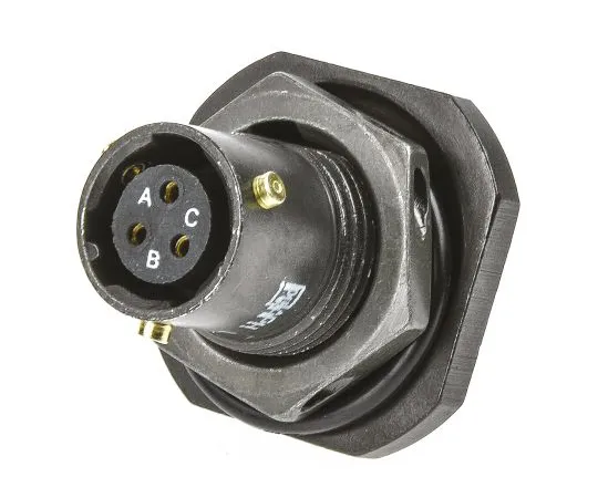 64-1362-49　Amphenol 62GB Series, 3 Way Panel Mount MIL Spec Circular Connector Receptacle, Socket Contacts,Shell Size 8, Bayonet　62GB-57A08-33SN