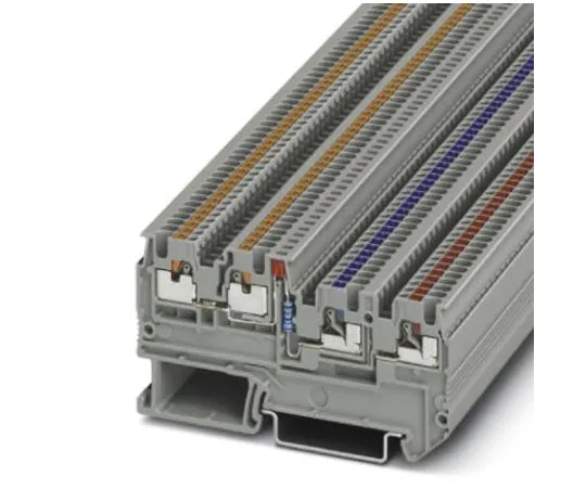 64-0671-80　Phoenix Contact, PTIO 1.5/S/3-LED 24 RD Series , 250 V Standard Din Rail Terminal, Push In Termination　3244423