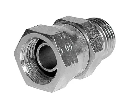 64-1276-59　Parker Hydraulic Straight Threaded Adapter 8-12F6MK4S, Connector A G 1/2 Female, Connector B G 3/4 Male　8-12F6MK4S