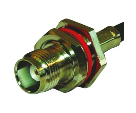 64-1385-39　Amphenol Straight 50Ω Cable Mount, Bulkhead Fitting TNC Connector, Crimp, Solder Termination, Reverse Polarity, LMR-200　31-6508