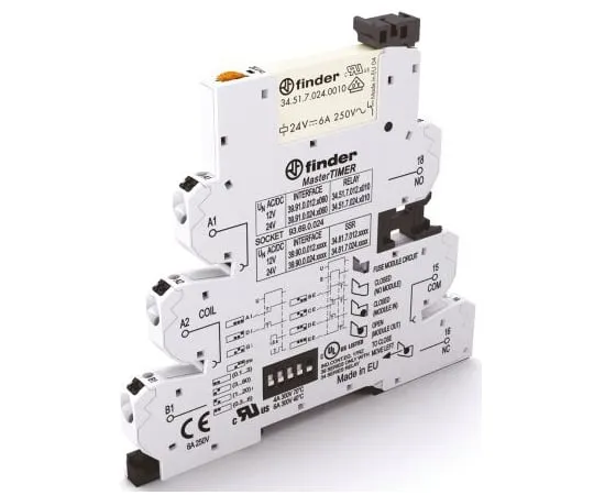 64-1401-26　Finder 12V ac/dc DIN Rail Interface Relay Module, SPDT　39.91.0.012.0060