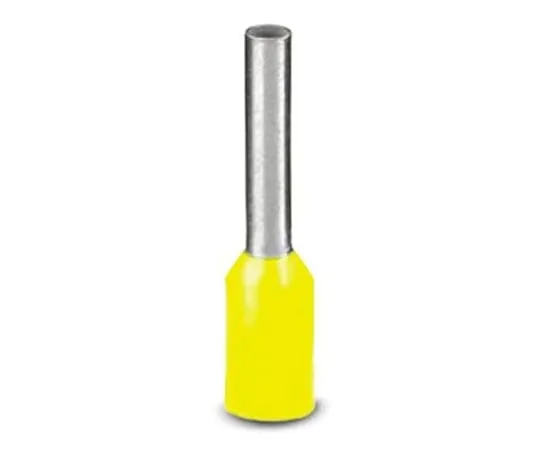 64-1308-36　Phoenix Contact AI0.25- 6 YE Series Insulated Crimp Bootlace Ferrule, 6mm Pin Length, 0.8mm Pin Diameter, 0.25mm² Wire　3203024