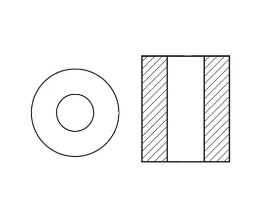 64-1367-36　FERROXCUBE Ferrite Sleeve, 9.5 Dia. x 19.05mm, For EMI Suppression, Apertures: 1, Diameter 4.75mm　CST9.5/4.8/19-4S2F