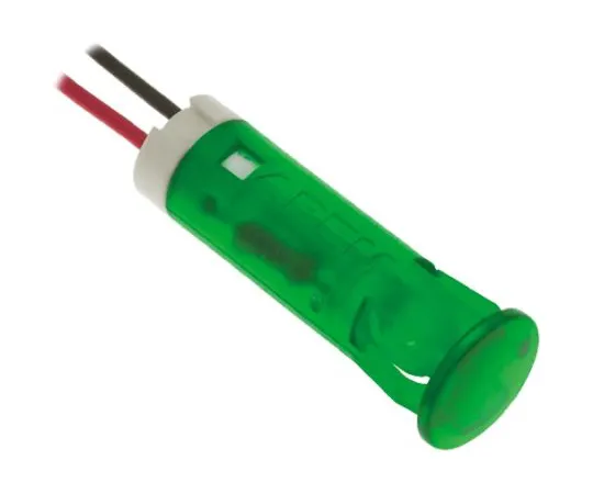64-0675-26　Apem Green Indicator, Lead Wires Termination, 24 V dc, 8mm Mounting Hole Size　QS83XXG24