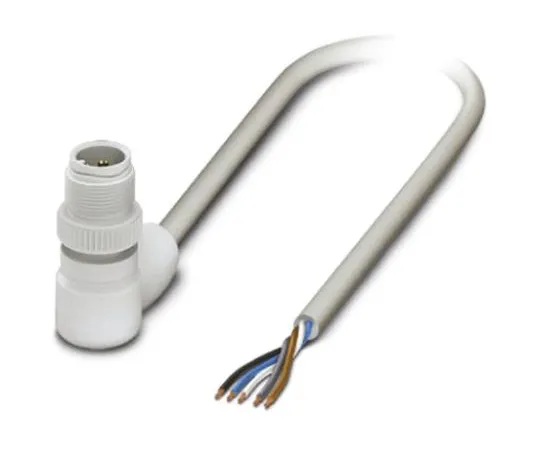 64-1262-78　Phoenix Contact, SAC-5P-M12MR/5.0-600 FB Series, Right Angle M12 to Unterminated Cable assembly, 5m Cable　1404081
