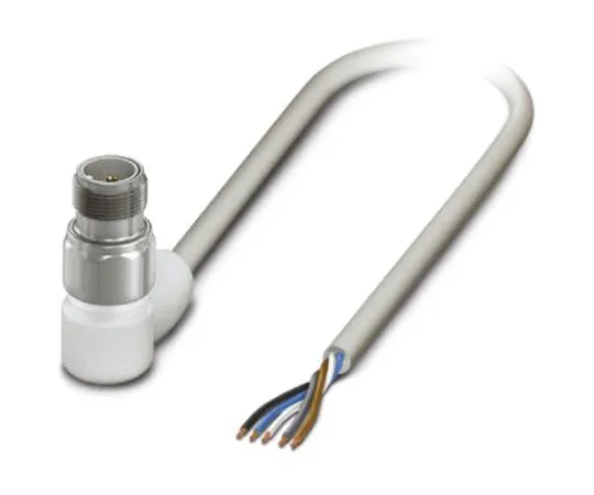 64-1262-81　Phoenix Contact, SAC-5P-M12MR/5.0-600 HD Series, Right Angle M12 to Unterminated Cable assembly, 5m Cable　1404047