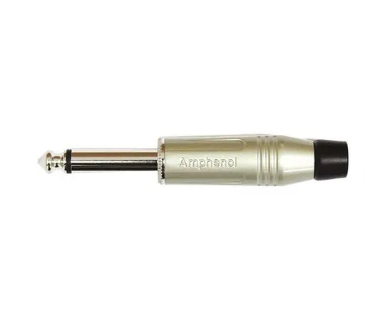 64-1361-18　Amphenol ACP Series, 6.35 mm Cable Mount Mono Jack Plug, 2-Pole Pole, 10A　ACPM-GN