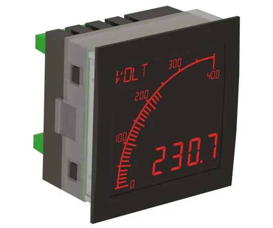 64-1375-75　Trumeter Digital Voltmeter, LCD Display 4-Digits 1 %, 68 x 68 mm　APM-VOLT-ANO