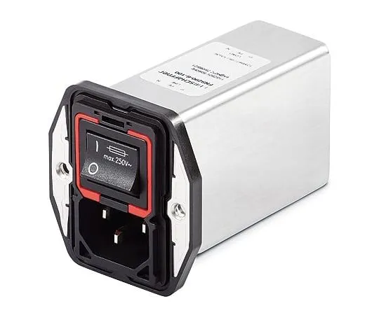 64-1256-06　Male IEC/EN 60601-1 IEC Filter Panel Mount 5 x 20mm,Faston,Rated At 1A,250 V ac Operating Frequency 50 → 400Hz　FN9290-1-06