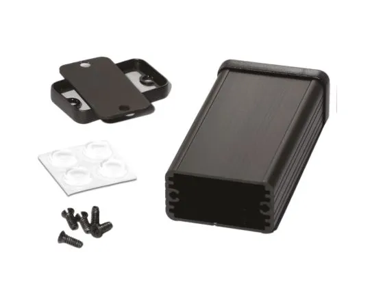 64-1389-14　Hammond 1455, Aluminium Enclosure, 80 x 42.5 x 25.12mm　1455D801BK