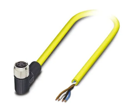 64-1300-10　Phoenix Contact, SAC-4P- 5.0-542/M8 FR BK Series, Right Angle M8 to Unterminated Cable assembly, 4 Core 5m Cable　1406242