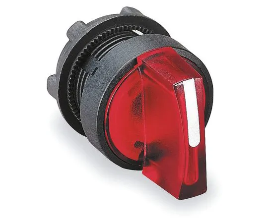 64-1387-28　Schneider Electric Harmony XB5 3 Position Selector Switch Head Standard Handle Red Spring Return to Centre　ZB5AK1543