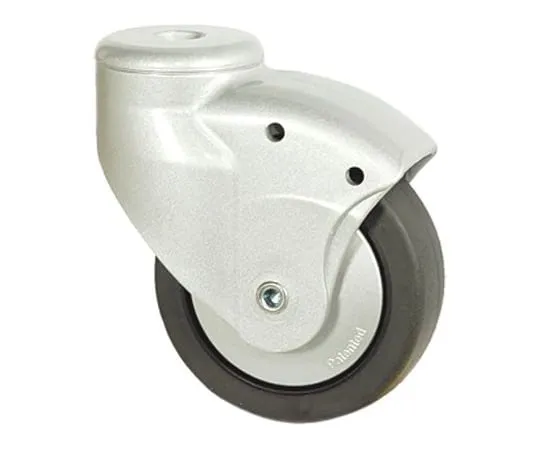 64-1268-44　Tente Stem Swivel Castors 5020PJH100L51-10 RAL9006, 70kg, Rubber tyres　5020PJH100L51-10 RAL9006