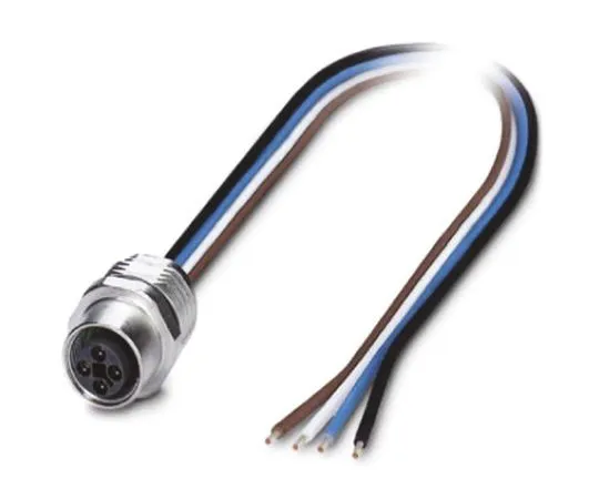64-1263-31　Phoenix Contact, SACC-E-M12FST-4CON-M16/0.5 Series, Straight M12 to Unterminated Cable assembly, 500mm Cable　1424138
