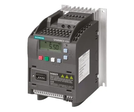 64-0663-30　Siemens Inverter Drive, 3-Phase In, 0 → 550Hz Out 0.55 kW, 400 V ac SINAMICS V20, IP20, ModBus　6SL3210-5BE15-5UV0