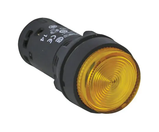 64-1372-34　Schneider Electric, Harmony XB7 Illuminated Yellow Round Push Button, NO, 22mm Latching Screw　XB7NJ08B1