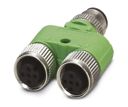64-1302-84　Phoenix Contact SAC-3P-M12Y/2XM12FS PE Series M12 Surface Mount Connector, 3 contacts　1683455