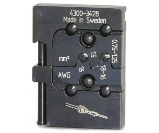 64-1333-02　Pressmaster Crimp Die Set, 1.5 with Wire Seal, Wire size 0.5 → 1.5 mm², 0.75 → 1.25 mm², 1.5 mm²　4300-3428/AAB